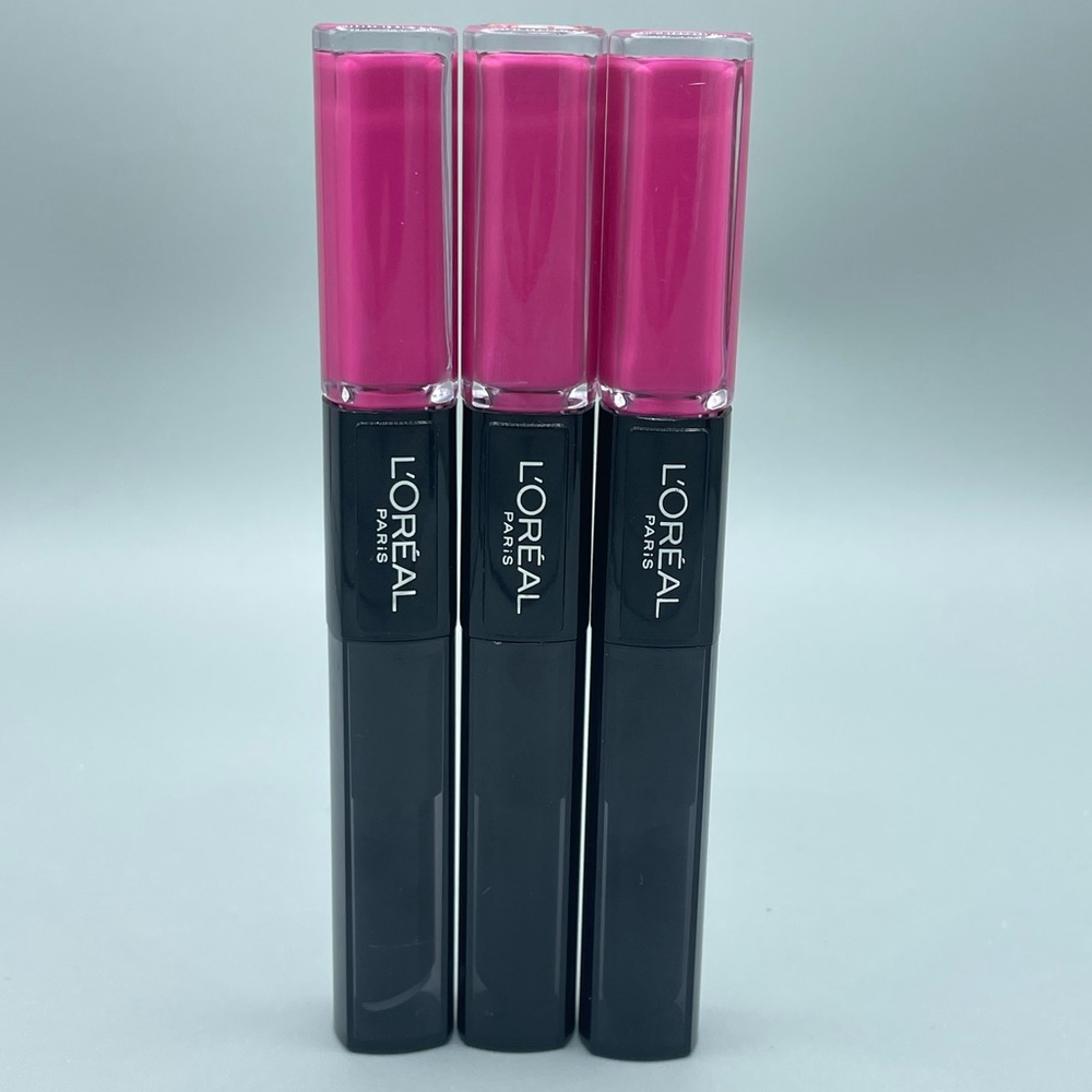 Lot of Three (3): L’Oreal Infalliable Pro-last 2 Step Lipcolor #221 Berry Chic